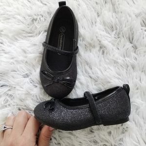 Girl Sparkly Black Ballet Flats